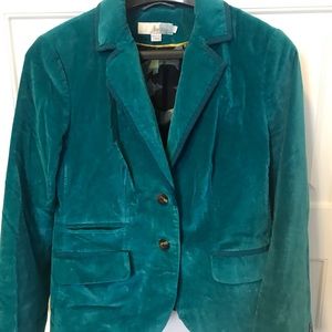 Boden velvet teal blazer 6P